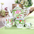 Elegant Fine Hyper White Porcelain Sugar Tea Pot Creamer of In April